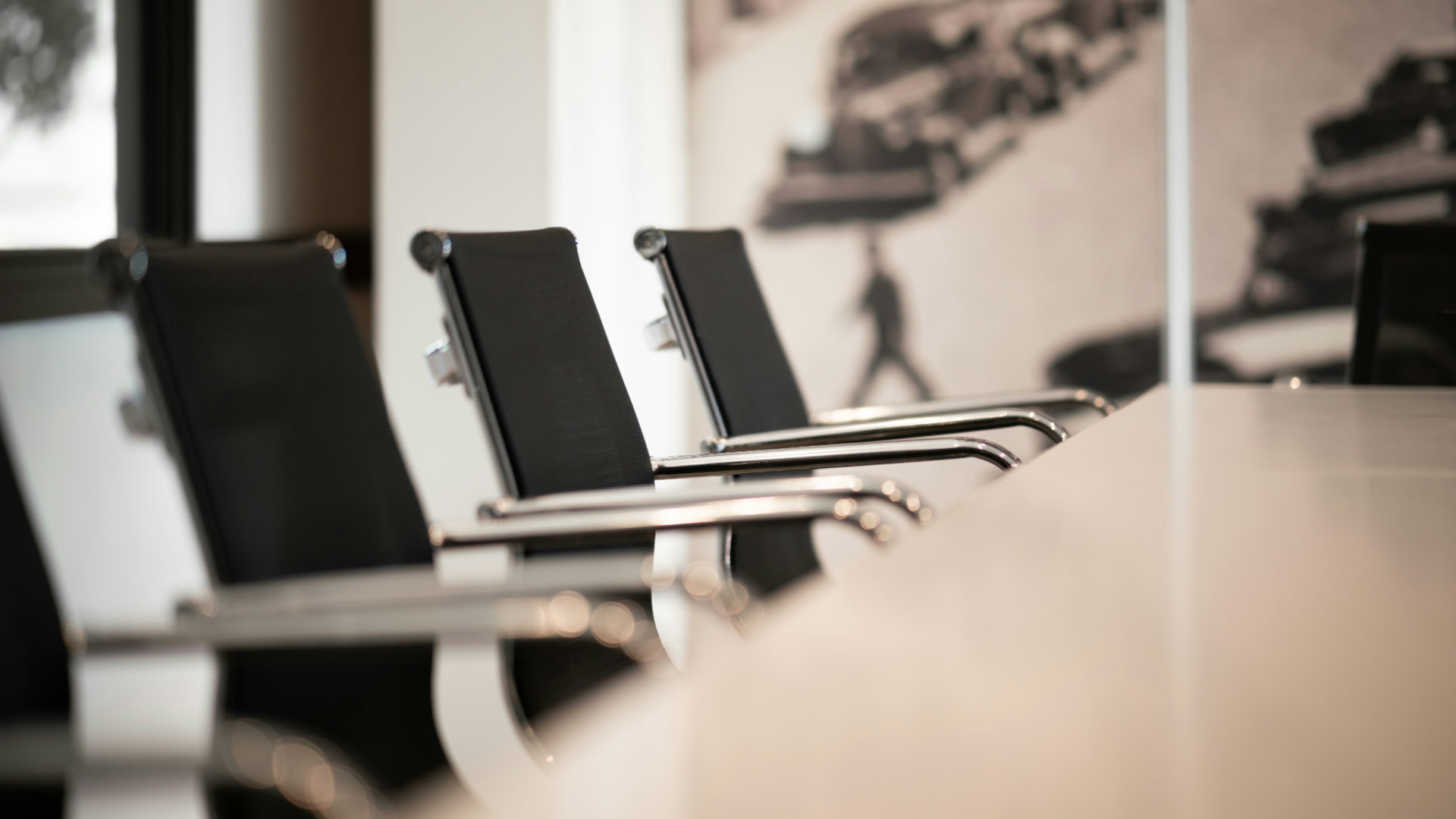 Modern conference room prepared for a signing